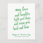 Der moderne Glitzer Irish Blessing St. Patrick's D Postkarte (Vorderseite)