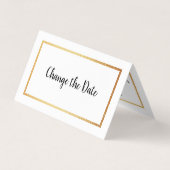 Der moderne Goldfoilkalender ändert das Datum der  Visitenkarten (Vorderseite)