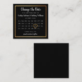 Der moderne Goldfokalkalender ändert das Datum Begleitkarte (Vorne/Hinten)