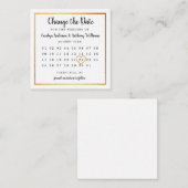 Der moderne Goldfokalkalender ändert das Datum Begleitkarte (Vorne/Hinten)