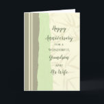 Der moderne Grandson und seine Ehefrau Jahrestag Karte<br><div class="desc">Glückliche Hochzeitskarte für Enkel und seine Ehefrau mit modernem Design,  und sentimental Vers.</div>