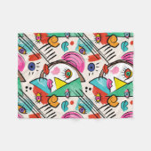 Der moderne Kubismus Abstrakte Künstlerische weibl Fleecedecke (Vorderseite (Horizontal))