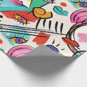 Der moderne Kubismus Abstrakte Künstlerische weibl Geschenkpapier (Ecke)