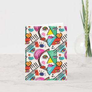 Der moderne Kubismus Abstrakte Künstlerische weibl Karte