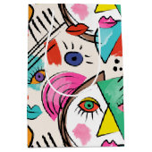 Der moderne Kubismus Abstrakte Künstlerische weibl Mittlere Geschenktüte (Vorderseite)