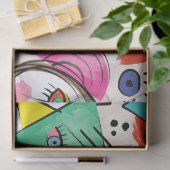 Der moderne Kubismus Abstrakte Künstlerische weibl Seidenpapier (Geschenk)