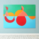 Der moderne Kunstprint Orange Clef Leinwanddruck (Insitu (Holzboden))