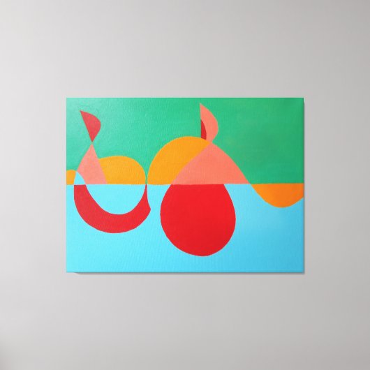 Der moderne Kunstprint Orange Clef Leinwanddruck (Vorderseite)