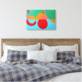 Der moderne Kunstprint Orange Clef Leinwanddruck (Insitu (Schlafzimmer))