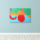 Der moderne Kunstprint Orange Clef Leinwanddruck (Insitu (Holzboden))