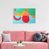 Der moderne Kunstprint Orange Clef Leinwanddruck (Insitu (Wohnzimmer))