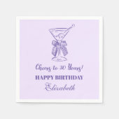 Der moderne Lavendel jubelt bis 30 Jahre Geburtsta Serviette (Vorderseite)