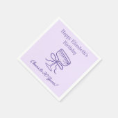Der moderne Lavendel jubelt bis 30 Jahre Geburtsta Serviette (Ecke)