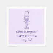 Der moderne Lavendel jubelt bis 30 Jahre Geburtsta Serviette (Vorderseite)