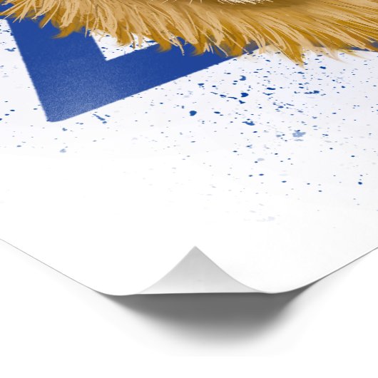 Der moderne Löwe von Juda . Davidstern Fotodruck (Ecke)