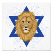 Der moderne Löwe von Juda . Davidstern Fotodruck (Vorne)