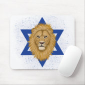 Der moderne Löwe von Juda . Davidstern Mousepad (Mit Mouse)