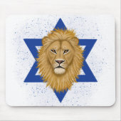 Der moderne Löwe von Juda . Davidstern Mousepad (Vorne)