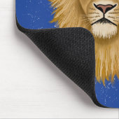 Der moderne Löwe von Juda steht mit Israel. Blau Mousepad (Ecke)