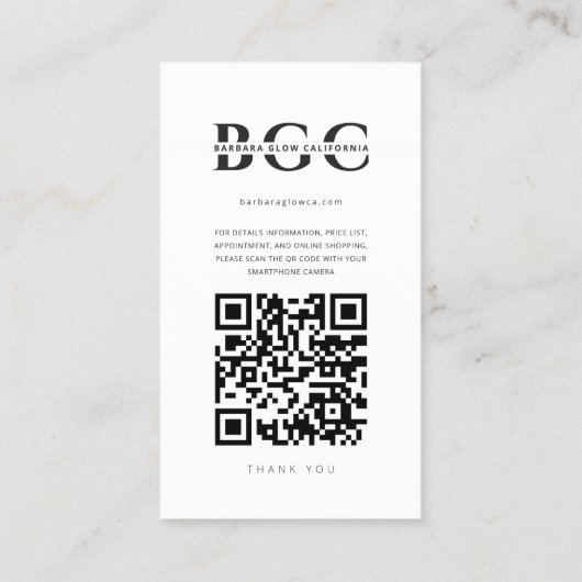 Der moderne Makeup Artist Lashes Brows Salon Insta Visitenkarte (Rückseite)