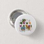 Der moderne Mardi Gras Button (Vorne & Hinten)
