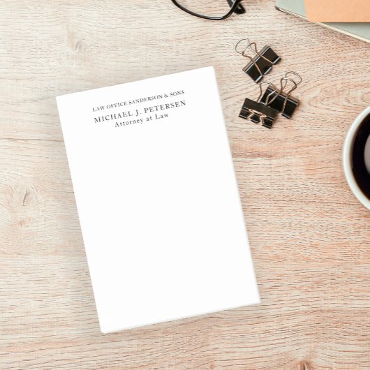 Der moderne minimalistische Name personalisiert Post-it Klebezettel