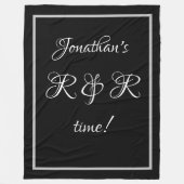 Der moderne Personalisierte Name Jonathan's R&R Ze Fleecedecke (Vorderseite)