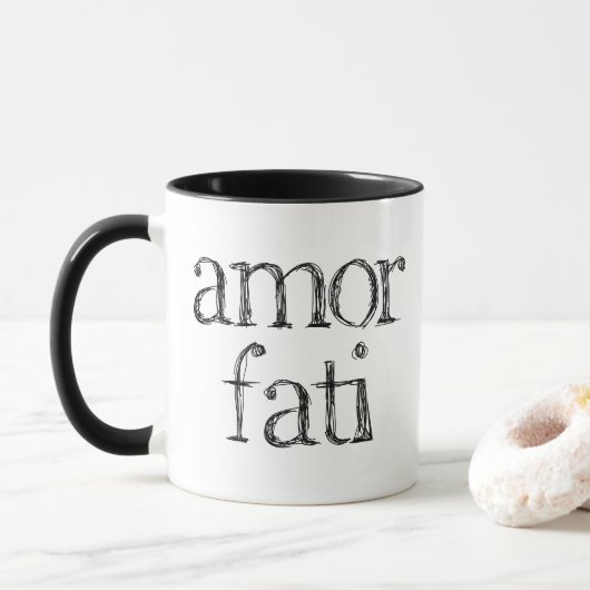 Der moderne Philosoph: Amor Fati Tasse (Mit Donut)