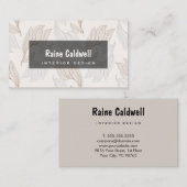 Der moderne Raumdesigner verlasst ästhetisch. Visitenkarte (Vorne/Hinten)