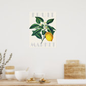 Der moderne Retro Obstmarkt Lemon Blossom Poster (Küche)