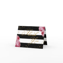 Der moderne Rosen-und Streifen-GoldGlitzer danken