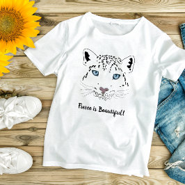 Der moderne Schneeleopard Zeichnend Fierce ist wun T-Shirt