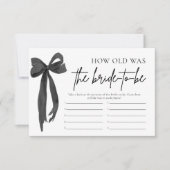Der moderne Schwarze Bow, wie alt die Braut war, u Einladung (Vorderseite)