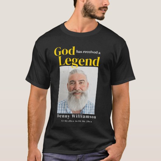 Der moderne schwarze Goldgott erhielt eine Legende T-Shirt (Vorderseite)