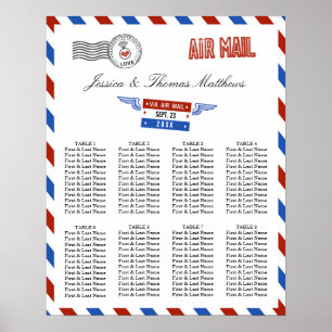 Der moderne Sitzplan für die Hochzeitskasse von Lu Poster