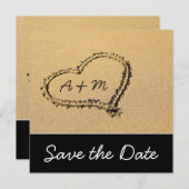 Der moderne Strand speichert die Datumskarten Save The Date (Vorne/Hinten)