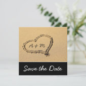 Der moderne Strand speichert die Datumskarten Save The Date (Stehend Vorderseite)