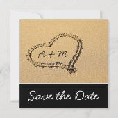 Der moderne Strand speichert die Datumskarten Save The Date (Vorderseite)