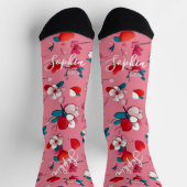 Der moderne Valentinstag, die roten Herzen monogra Socken (Oben)