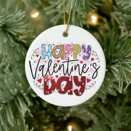 Der moderne Valentinstag Keramik Ornament (Baum)