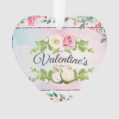 Der moderne Valentinstag Ornament (Vorderseite)