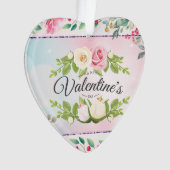Der moderne Valentinstag Ornament (Vorderseite)