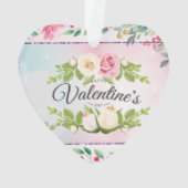 Der moderne Valentinstag Ornament (Rückseite)