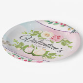 Der moderne Valentinstag Pappteller (Schrägansicht)