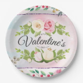 Der moderne Valentinstag Pappteller (Vorderseite)