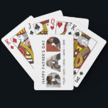 Der moderne VATER Daddy Foto Collage Cutout Vatert Spielkarten<br><div class="desc">Personalisierter VATER 3 Foto Collage Daddy Vatertag Karten spielenBenutzerdefinierte Playing Cards personalisiert mit 3 Fotos und ein individuelles Zitat oder eine Nachricht.</div>