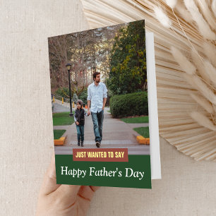 Der moderne Vater Son Foto Happy Vatertag Karte