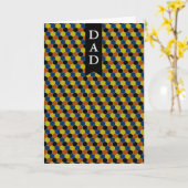 Der moderne Vatertag geometrischer Entwurfs- Karte (Gelbe Blume)