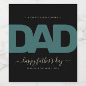 Der moderne Vatertag Weinetikett (Einzelnes Label)