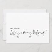 Der moderne Vorschlag wird meine Bridesmaid-Karte  (Vorderseite)